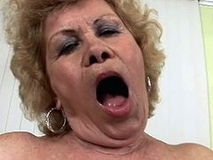 You may say about granny Renata that's she's a nice, good old lady. Nothing more false then that! Her big mouth is still eager for cock and that hairy pussy between her thighs gets filled just as much as it got in her youth. Renata rubs her cunt, gets it licked and then opens her mouth for cock