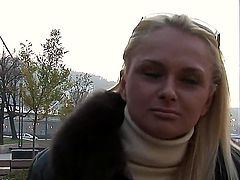 Ivana Sugar is young and very perspective porn star! She has slender body, natural tits and blonde hair! We met young hottie in the Budapest this cloudy day!