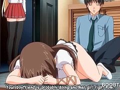 Awesome anime hottie getting her shaved snatch fucked deep