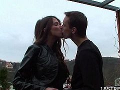 This hot couple was feeling cold outdoors so they decided to rise the temperature in this amazing hardcore video set by  18 Stream. Watch the sexy brunette getting her lovely teen body out in the open before her clam is banged balls deep into ecstasy.