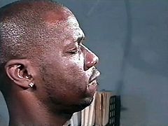 Two black dudes are taking good care of this guy. As one of them is busy with his mouth the other one drills his ass hole bareback. First cums the guy that's fucking his butt and gives him a big load of spunk on his ass and then the other cums on his pretty face. Nice isn't it?