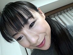 She burns with desire to feel his juicy cock between her pussy lips and starts to masturbate her slit in solo. Don't skip this hussy Japanese sweetie playing with her pussy right on the floor.