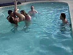 Pool orgy fuck