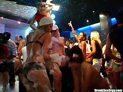 Tainster sex clip will show you how horny and hot some gals are. Slim bitches with nice tits are mad about casual group sex. Several hookers are already absorbed with riding and sucking dicks. The other nymphos with smooth butts have nothing against licking pussies in the middle of the club.