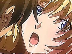 Blonde anime sex slave in ropes gets nipples clipped and pussy smashed