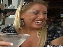 Shes one naughty blonde milf who loves sex action so much. She opens her legs in front of her MILF Hunter and gets her hairless pussy touched, Then woman in stilettos gets down on her knees and gets face fucked.