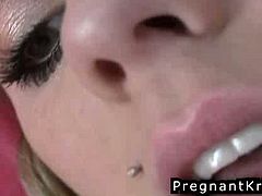We all know great pregnant Kristi.Watch her in this video with her playful friend.You will see that she toys Kristi clit and give her nice pleasure.Enjoy great pussy close video.