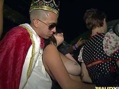 Levi Cash, Jmac, Esmi Lee, Emily Kae and lots of other pornstars get caught on camera during their passionate kissing and banging in the club during the Halloween costume party