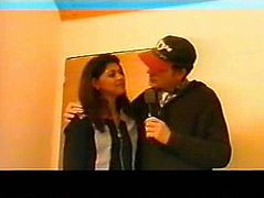 Naughty Indian girl has got small tits. She takes off her clothes moving her body seductively. She caresses her body posing on cam.