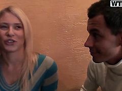 Blonde Iry gets her mouth attacked by guys hard love stick