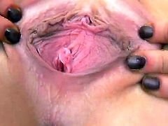 Examine the cool solo masturbation scene from this slutty brunette bitch! Stare at how the chick is becoming naked before starting to play with her already wet pussy.