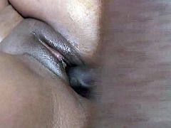 See a vicious and intense black bbw sucking a huge rod of ebony meat. Then it's time for her to flaunt her big naturals before getting her clam drilled into a breathtaking orgasm.