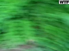 Naughty teen Alexa enjoys sucking huge dick in outdoor POV pron session