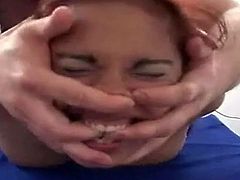 Two white guys use Indian chick Gaya Patal as a cum dumpster. She takes it up her shaved hungry cunt doggystyle awhile sucking big fat prick and then gets her face covered with two massive loads.