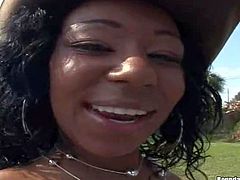 Jay enjoys in having a chance to see two hot and aroused black lesbian babes in action, while they are dressed as cowgirls and playing with each others boobs