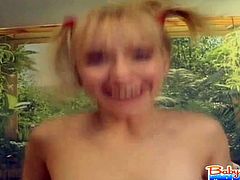 Watch the perverse blonde teen babysitter Melanie getting her shaved slit drilled balls deep into heaven in this hot vid.