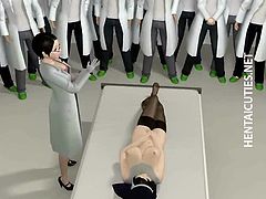 3D hentai nun gets slit vibrated