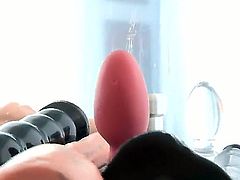 Dana Vespoli and Slut Bottom Chris are actors of this crazy video. He really loves to have his asshole filled with many different toys that is something really crazy. This is hot!