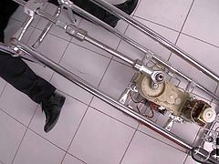 Lucy Heart is s beautify naked save blonde in restraints. Slave lady with sexy perky boobs and pink pussy gets every holes drilled by fucking machine and real cock before she pees.
