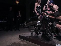 A dirty fucking slut gets toyed with and fucking fucked in this kinky bondage scene right here, hit play and check it out.