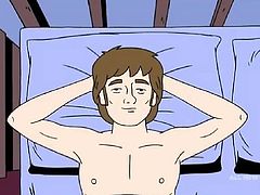 In this Ugly Americans porn, Mark has had a hard day at the Department of Integration in New York doing social work. His demon girlfriend Callie Maggotbone climbs through his window at night and sucks his cock to help him relax. He face fucks her and cums down her demon throat. They fuck so loud.