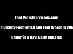Check out these horny foot worship vixens showing their skills, giving amazing footjobs and licking their sexy legs and toes!