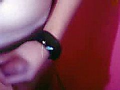 Asian tranny wearing a black bra seduce her chatmate. She remove her bra in front of cam. Showing her hard cock and massaging it while chatting. Showing her tounge while jerking off her dick till she comes.