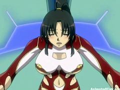 Dark-haired anime girl shows her big tits to some guy. Then she gets her snatch pounded remarcably well and can't help but moan sweetly with pleasure.