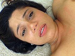 This girl loves the meaty cock of her boyfriend! She sucks it diligently to make it hard and then she spreads her legs wide for missionary style pounding. He drills her tight twat in and out until he sprays his seed all over her chest.