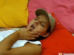 Don't skip this exciting solo masturbation sex movie. Adorable brunette explores her gorgeous body and finger fucks her shaved spicy pussy in solo.