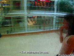 Watch a vicious redhead slut getting picked up in the mall before she gets her mouth and clam banged into heaven in the toilet. This hot amateur vid is only getting hotter and hotter.