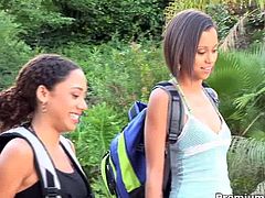 Two young ebony school girls Mia Lina and Mimi Allen punished by one big white meat, These naughty black teens shares one big white cock, Watch them getting fucked missionary and doggy these slutty teens groan like hell.Enjoy!