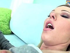 Tempting cock hungry brunette Nicole Taylor with natural tits and pretty face gets her perfectly shaped ass boned balls deep by randy lover and gives him head in close up.