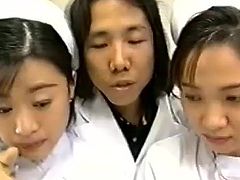 Japanese nurses have an orgy and eat cum