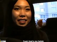 With a little bit of convincing and a cash on hand, this pretty and amateur Asian chick think not twice that she accept the guy's offer for some cash in exchange she get her mouth fucked and shagged from behind in the alleyway.