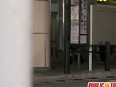 This delicious Japanese schoolgirl heads to the subway station. A guy hits on her there and ends up fucking her in front of other people who pretend not to see them.