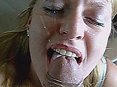 Blonde Wife Sucking Cock And Gets Facialized 1
