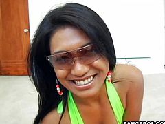 There's a foxy latina in this video who was picked up at the beach before she's taken home to fuck her in the most audacious and indecent positions.