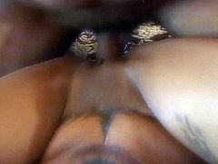 Busty ebony bitch gets dped into heaven and hell