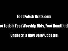 Courtesy of Foot Fetish Brats you can see some sexy lesbian bitches as they lick their hot feet into heaven in this awesome free porn video. These babes are ready to be VERY bad.