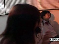 Subtitled CFNM bottomless Japan students school teasing