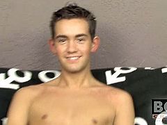 Caden Boyd has a short interview before he takes his clothes off and starts jerking off for the cam.