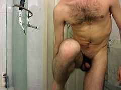 Taking a shower and getting horny