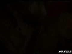 These two sexy lesbians look so cock hungry as they give blowjob to muscular guy with big cock. They definately got fucked hard in their assholes by their macho man.