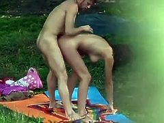 Spying Nude Couple in Forest BVR