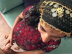 Ever wondered, why Indian sluts have those ornamental dots on their forehead? Well I don't wanna be mean, but I think in this case I'll use her 