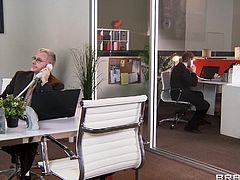 When a job is needed to be done right my slutty wife Devon is called. This time she gives a blowjob and boy does her lips slide great on cock. First the hot bitch enters the bosses office and then blows this guy on the hallway. Yep, she's just as hot she she is slutty!