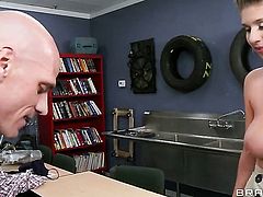 Johnny Sins gets his always hard cock used by Alex Chance
