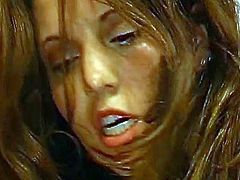 Dirty babe gets ravaged in threesome by having her ass hole drilled well