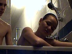 Needy girlsfriend enjoys amazing hardcore sex along her guy in the warm tub